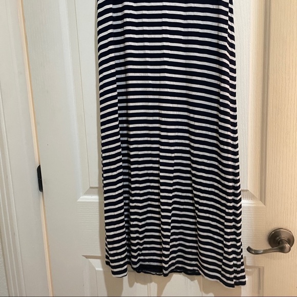J. Crew Maxi Striped Long Jersey Skirt Navy Blue White Size XXS J.crew Summer - Picture 5 of 11